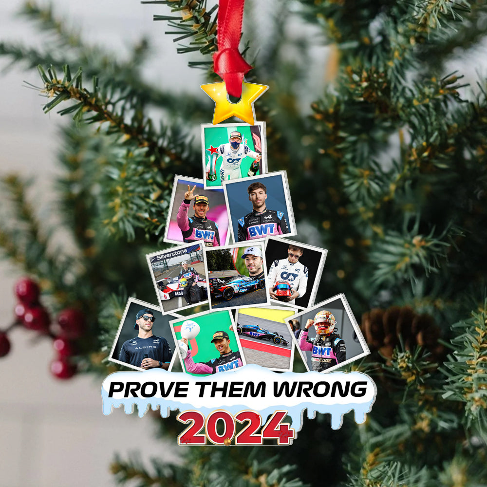 Personalized Racing Fan Christmas Ornament - Prove Them Wrong 2024