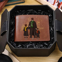 Load image into Gallery viewer, Personalized Family Wizard Wallet - Custom Name Magic Castle Design
