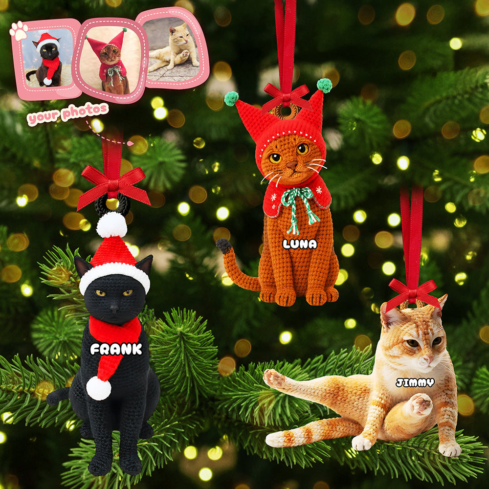 “Celebrate Your Feline Friend” – Cute Cat Ornament, Personalized Gifts for Cat Lovers Ornament PopCulturePrints