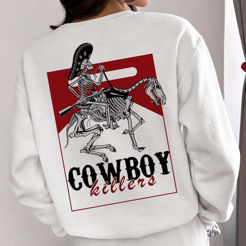 Skeleton Cowboy Killers Graphic Hoodie