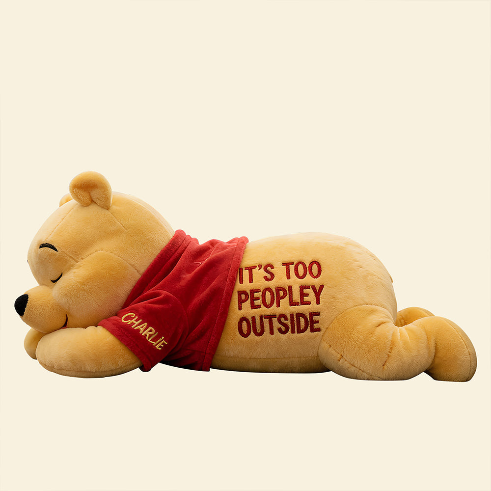 “It’s Too Peopley Outside” - Cute Lazy Pillow - Personalized Gift for Introverts and Couch Potatoes Pillow PopCulturePrints