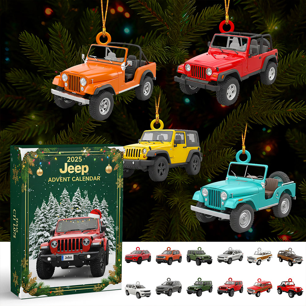 “Adventure Awaits!” - Personalize Your Off Road Lovers Advent Calendar - Perfect Gift for Jeep Enthusiasts and Outdoor Adventurers Advent Calendar PopCulturePrints