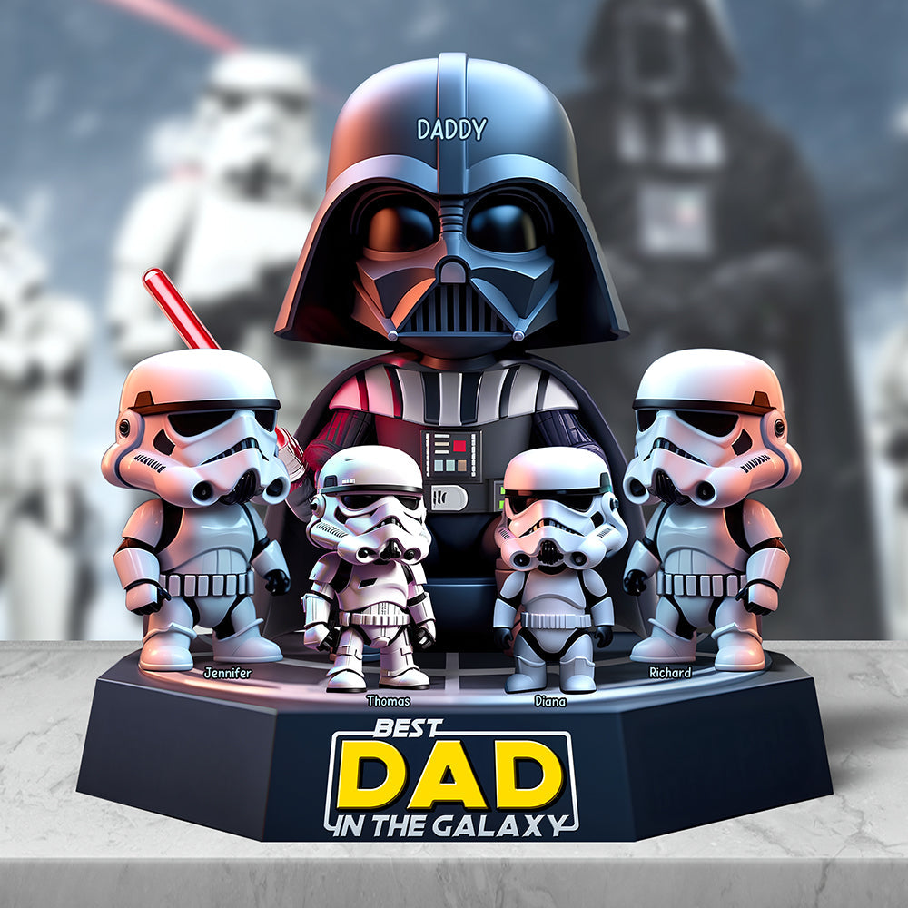 Best Dad In The Galaxy - Personalized Acrylic Plaque Shaped Plaques PopCulturePrints