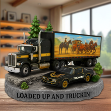 Load image into Gallery viewer, &quot;Loaded Up and Truckin&#39;&quot; - Personalized Classic Trucker Movie Acrylic Plaque - Unique Gift for Truck Lovers Shaped Plaques PopCulturePrints
