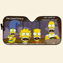 Load image into Gallery viewer, Personalized Family Cartoon Windshield Sunshade - Custom Names
