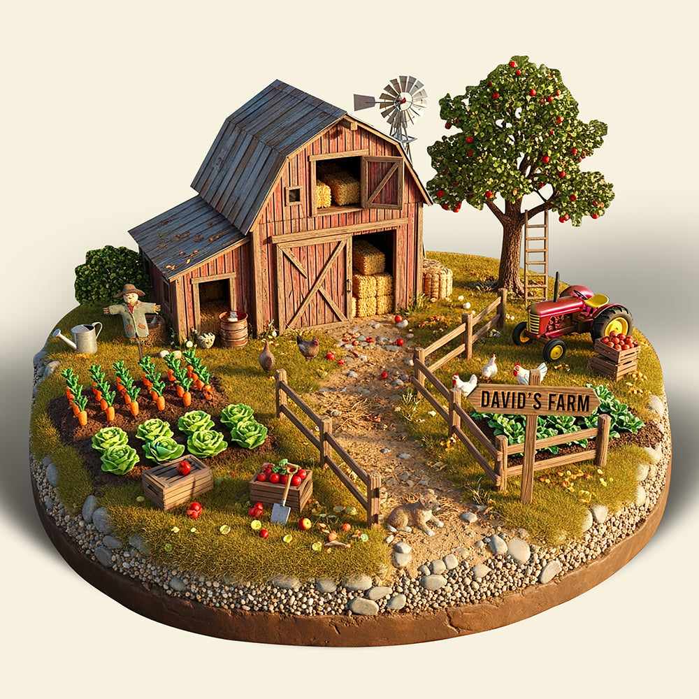 Farmhouse Acrylic Plaque - Personalized Gift for Farmers Who Love Their Craft Shaped Plaques PopCulturePrints