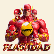 Load image into Gallery viewer, “Superheroes for Super Dads” - Flash Dad Plaque, Personalized Gift for Dads, Grandpas, and Father Figures Shaped Plaques PopCulturePrints
