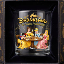 Load image into Gallery viewer, Drink Up, Happiest Pour On Earth - Personalized Round Glass for Drinking Lovers
