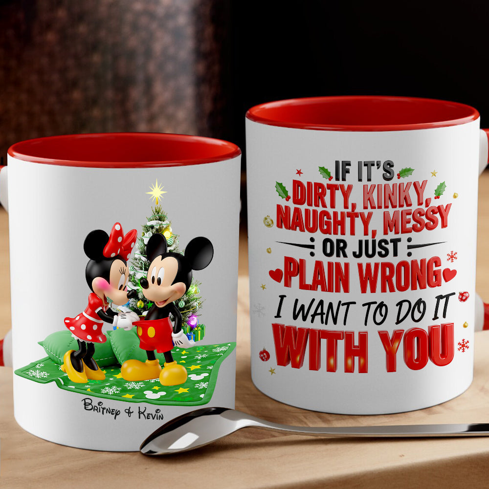 Naughty Christmas Love Accent Mug - Personalized Gift for Couples Coffee Mug PopCulturePrints