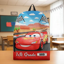 Load image into Gallery viewer, “Zoom into School with Style!” - Cute Back To School Backpack - Personalized Gifts for Kids Backpack PopCulturePrints
