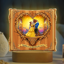 Load image into Gallery viewer, Together is Our Favorite Place to Be - Enchanted Couple Book LED Light - Personalized Gift for Couples Led Night Light PopCulturePrints
