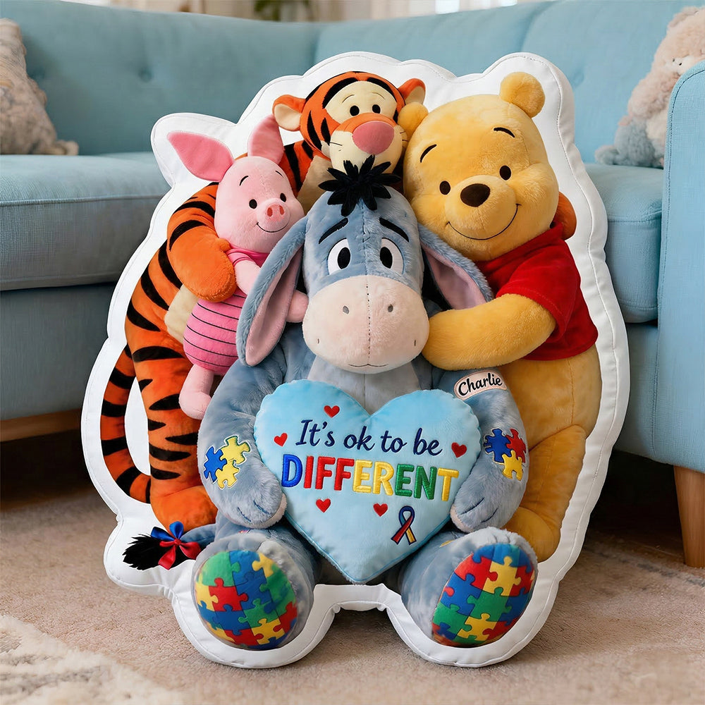 It's Okay to Be Different - Personalized Autism Pillow for Kids Pillow PopCulturePrints