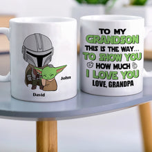 Load image into Gallery viewer, Personalized Grandson Gift Mug - Custom Grandpa Love Message Coffee Mug PopCulturePrints
