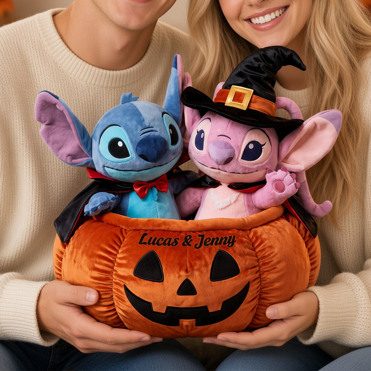 Spooky Sweetheart Custom Shaped Pillow - Perfect Personalized Gift for Couples