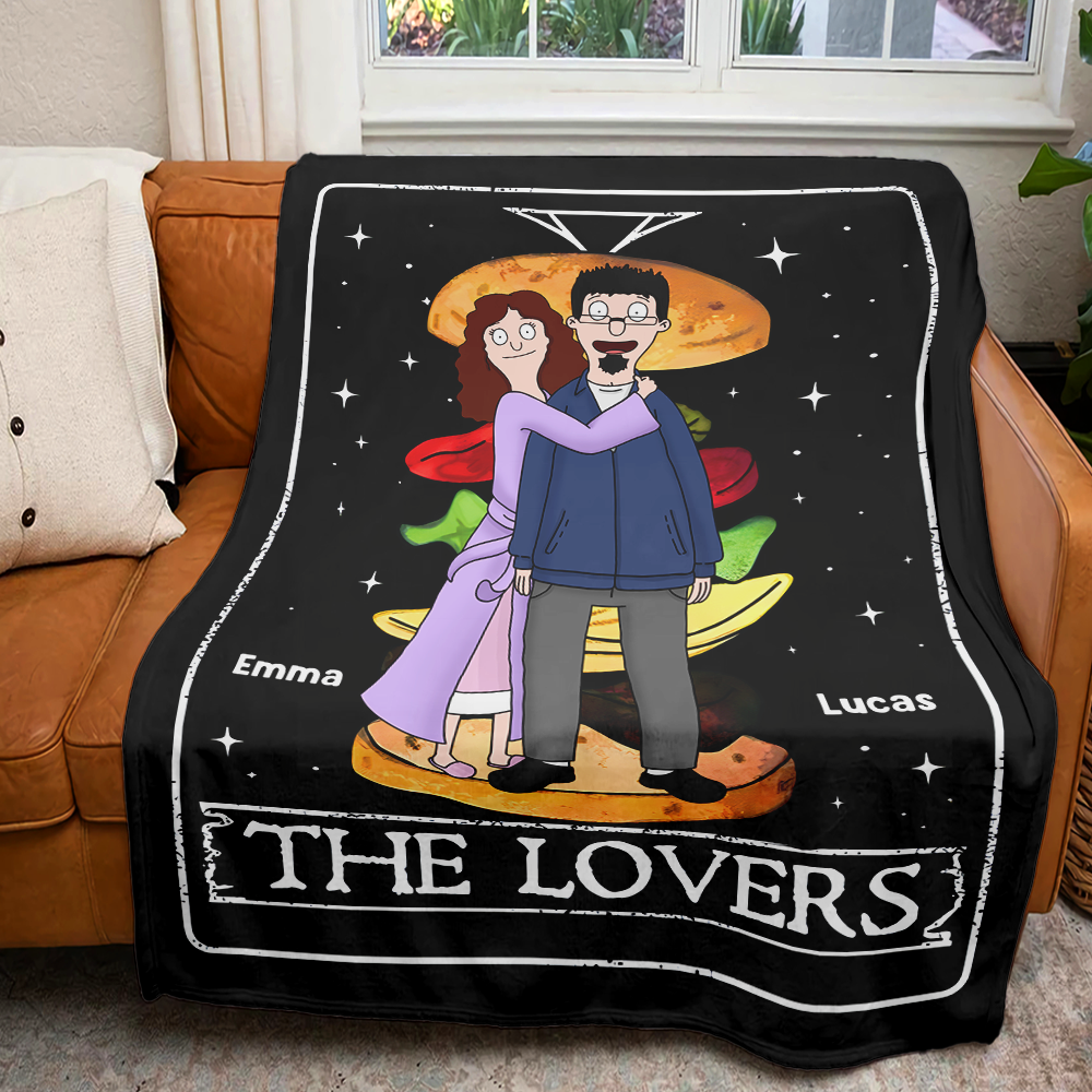 Personalized Couple Blanket - The Lovers Design Blanket PopCulturePrints