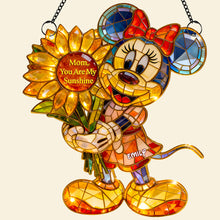 Load image into Gallery viewer, "Mom, You Are My Sunshine" - Personalized Sunflower Suncatcher Ornament for Mother's Day Gifts Ornament PopCulturePrints
