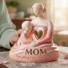 Load image into Gallery viewer, Everything I Am Is Because of You - Loving Nurturing Mom Plaque, Personalized Gift for Moms and Grandmas Shaped Plaques PopCulturePrints
