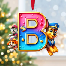 Load image into Gallery viewer, Personalized Christmas Ornament for Dog Lovers - Letter &#39;L&#39; Ornament PopCulturePrints
