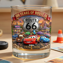 Load image into Gallery viewer, “Celebrate 100 Years of Adventure” - Custom Personalized Round Glass - Perfect Gift for Racing Enthusiasts and Collectors Glass PopCulturePrints
