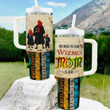 Load image into Gallery viewer, Personalized Wizard Dad Travel Mug - Custom Harry Potter Family Design
