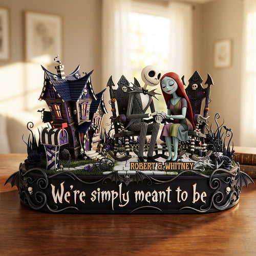 Sweet Couple Acrylic Plaque - 'We're Simply Meant to Be' - Personalized Gift for Loving Couples Shaped Plaques PopCulturePrints