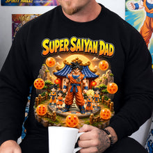 Load image into Gallery viewer, “Super Saiyan Dad” - Personalized Gifts for Father’s Day Shirt Shirts PopCulturePrints

