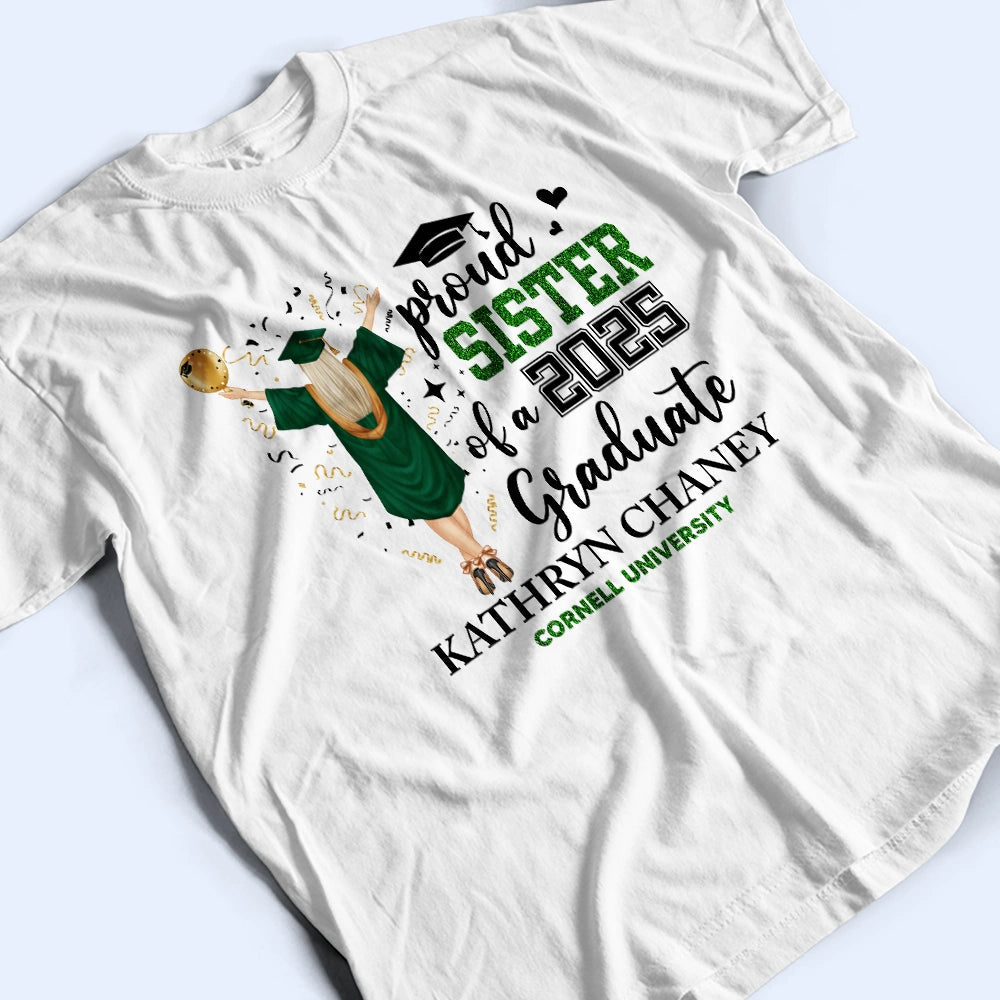 Proud Mom of a 2025 Graduate - Personalized T-Shirt T-shirt PopCulturePrints