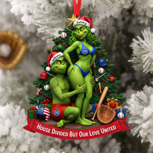 Load image into Gallery viewer, House Divided But Our Love United - Personalized Baseball Ornament for Couples Ornament PopCulturePrints
