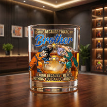 Load image into Gallery viewer, I Smile Because You’re My Brother - Personalized Round Glass Gift for Brothers Glass PopCulturePrints
