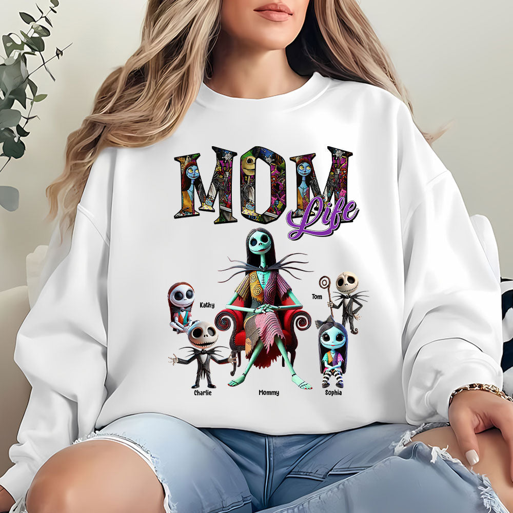 “Mom Life” - A Personalized Custom Shirt - Perfect Gift for Mom, Grandma, and All Moms Shirts PopCulturePrints