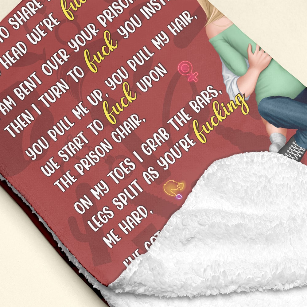 Naughty Couple Personalized Blanket Blanket PopCulturePrints