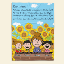 Load image into Gallery viewer, Custom Cozy Blanket for Mom with Cartoon Family Design Blanket PopCulturePrints
