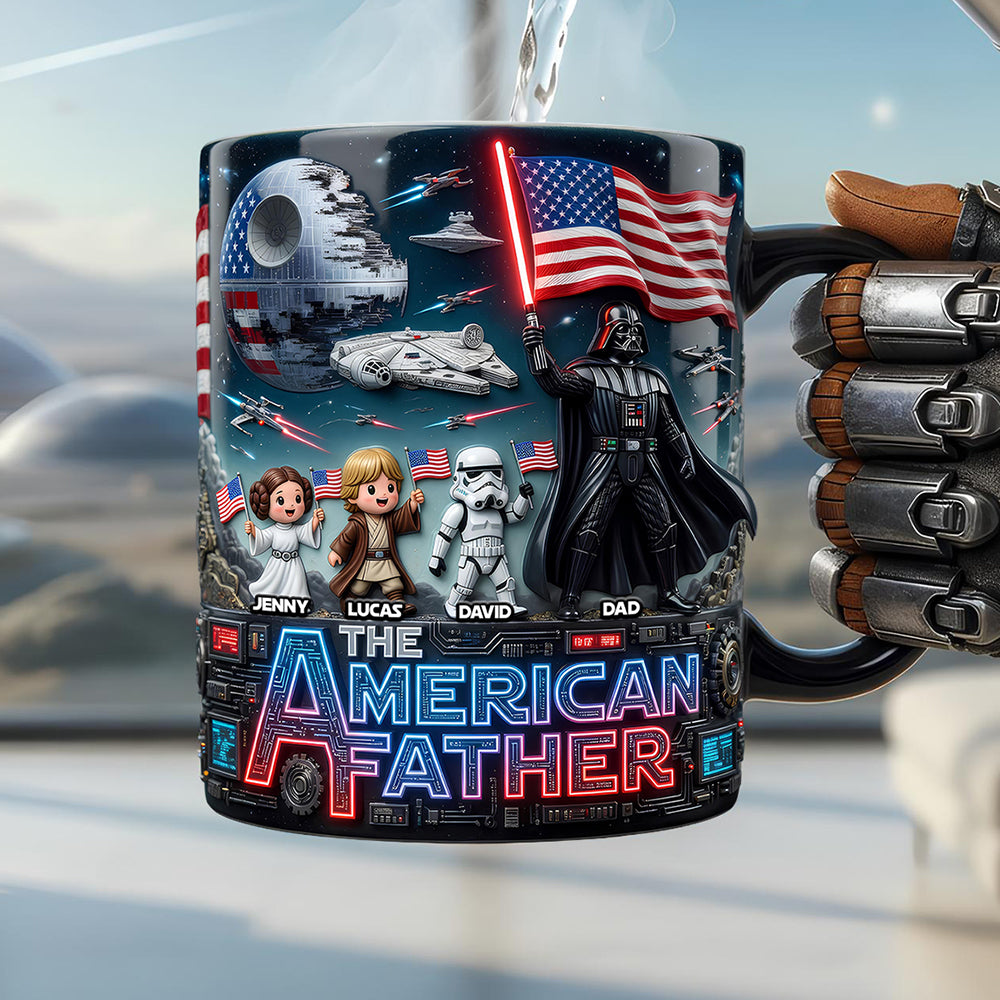 “Celebrate Your Inner Hero” - Dad Patriot Troop Magic Mug - Personalized Gift for Dads, Grandpas, and more! Coffee Mug PopCulturePrints