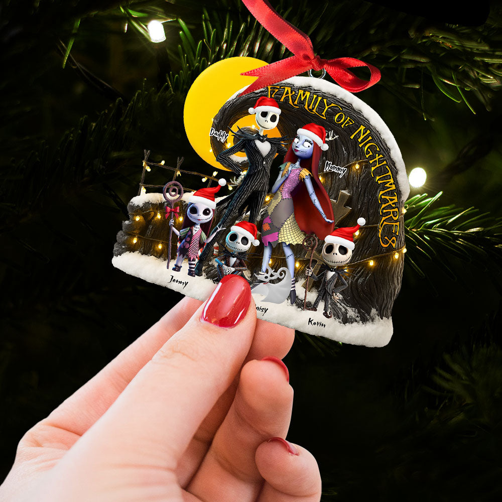 Celebrate Your Spooky Family Spirit - Personalized Spooky Family Ornament Ornament PopCulturePrints