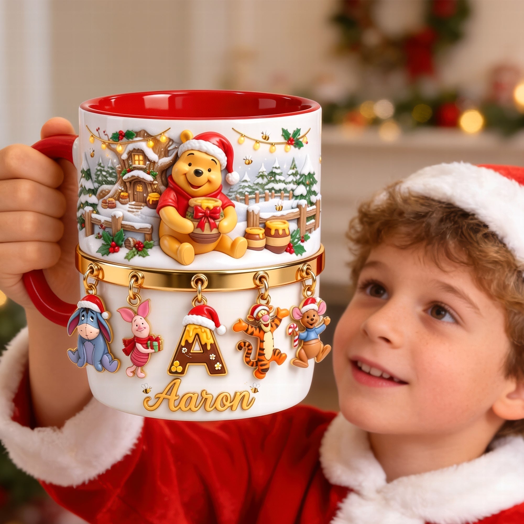 “Sweet Moments with Winnie the Pooh!” - Personalized Christmas Mug - Perfect Gift for Kids, Family, and Friends Coffee Mug PopCulturePrints