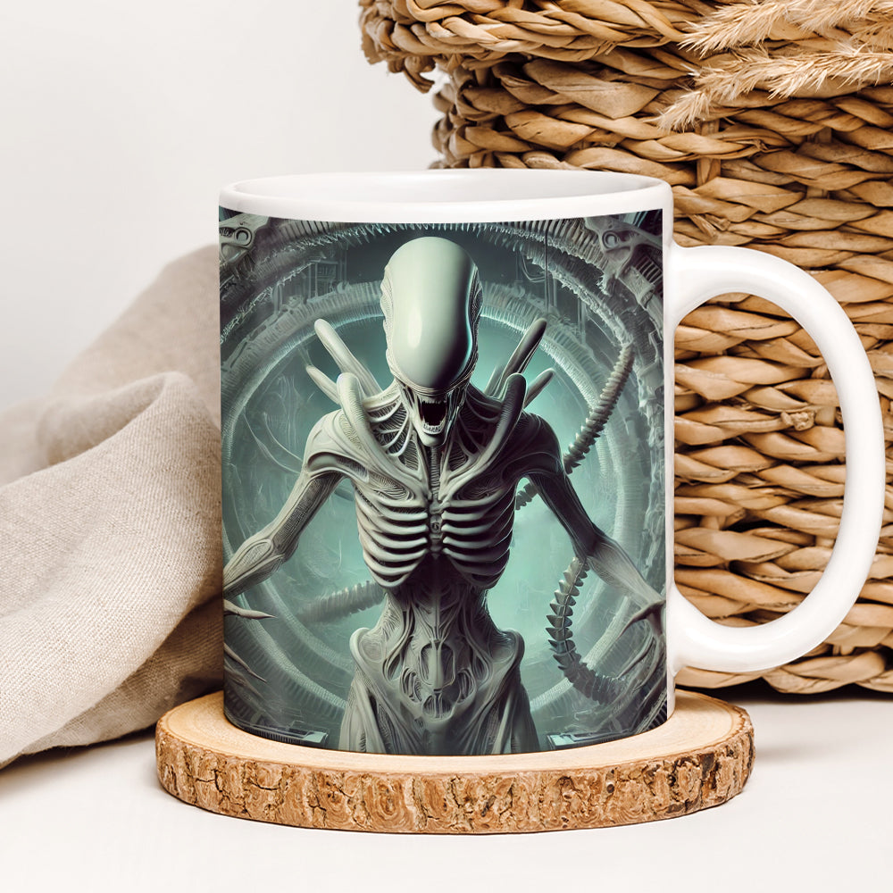 Xenomorph Love Coffee Mug - Perfect Gift for Sci-Fi Fans Coffee Mug PopCulturePrints