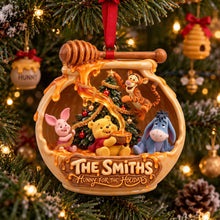 Load image into Gallery viewer, Hunny for the Holidays - Personalized Honey Holiday Acrylic Ornament for Family
