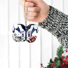 Load image into Gallery viewer, Custom Football Lover Christmas Ornament Ornament PopCulturePrints
