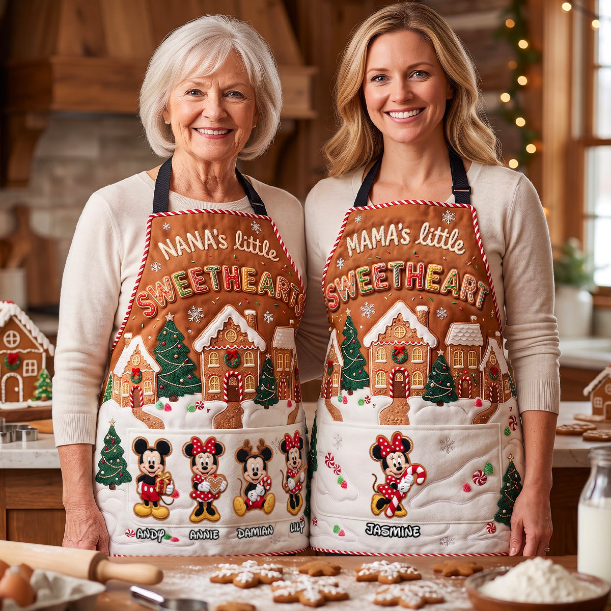 “Bake with Love!” - Personalized Aprons - Perfect Gift for Mom, Grandma, and Baking Enthusiasts