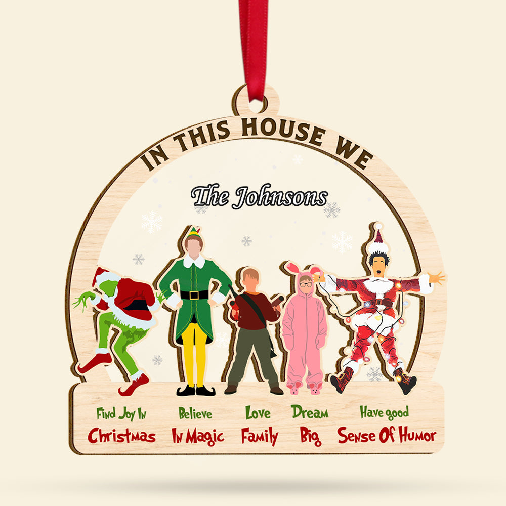 Personalized Family Christmas Movie Ornament Ornament PopCulturePrints