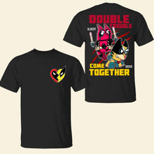 Load image into Gallery viewer, Double Trouble Personalized T-shirt - Funny Duo Theme
