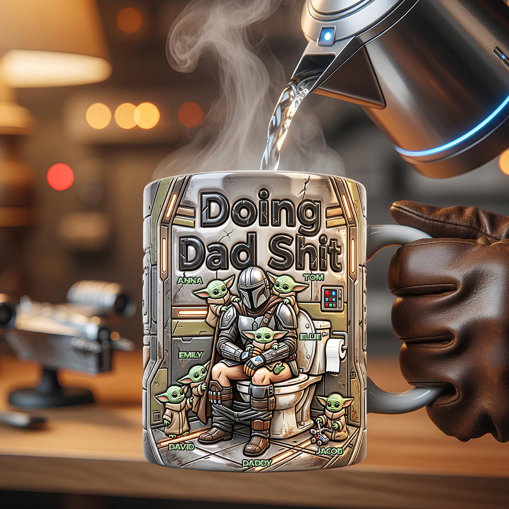 "Doing Dad Shit" – Funny Dad Doing Magic Coffee Mug - Personalized Gift for Dad, Grandpa, and More Coffee Mug PopCulturePrints