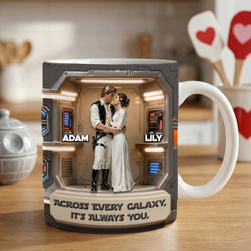 Across Every Galaxy, It’s Always You - Personalized Love Couples Coffee Mug Coffee Mug PopCulturePrints