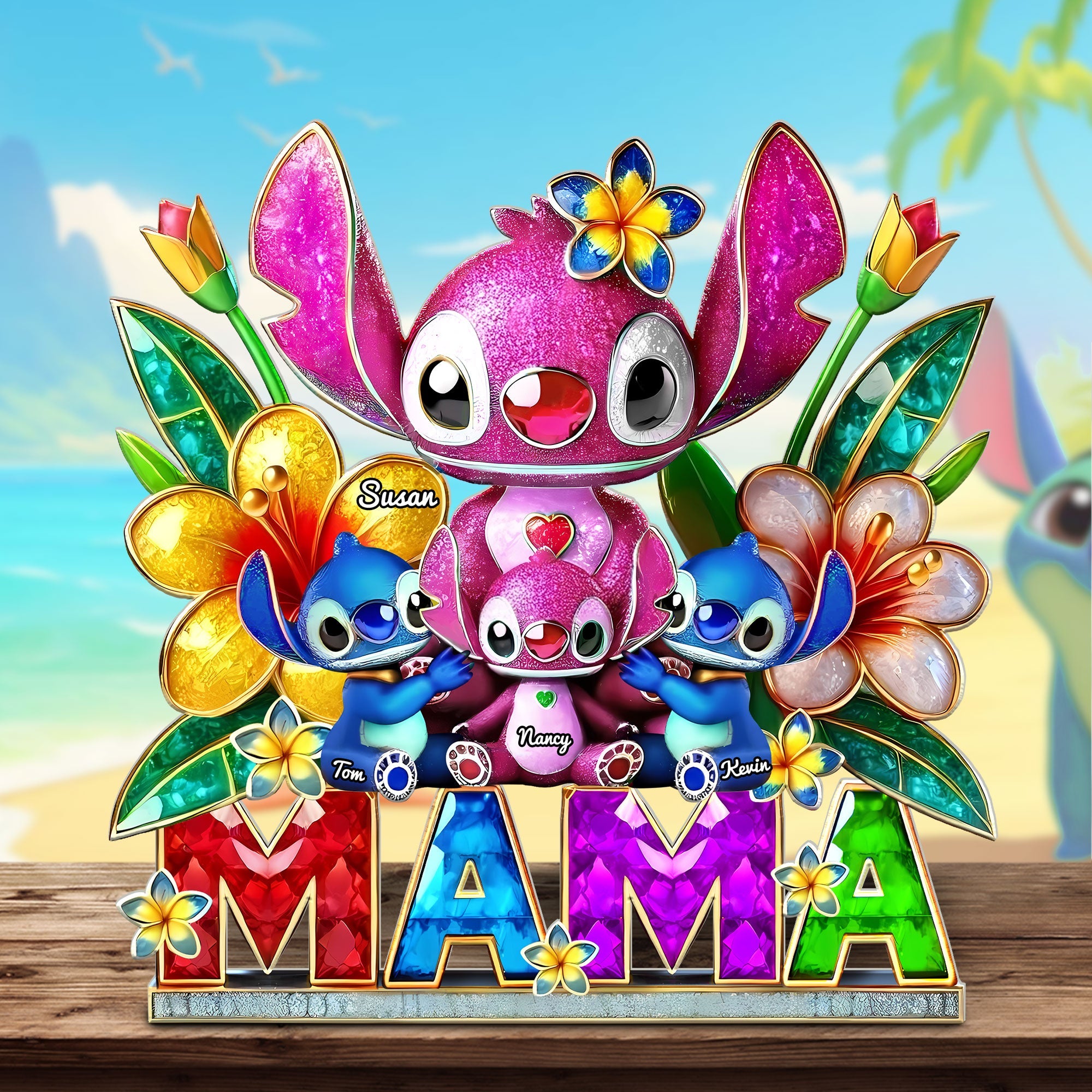 "Delightful Aliens for Mom - Personalized Gift Plaque for Special Occasions" Shaped Plaques PopCulturePrints