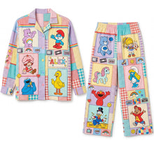 Load image into Gallery viewer, Bring Back Childhood Memories - Lovely Nostalgic Cartoon Characters Pajama Set - Personalized Gift for Kids and Adults Pajama Set PopCulturePrints
