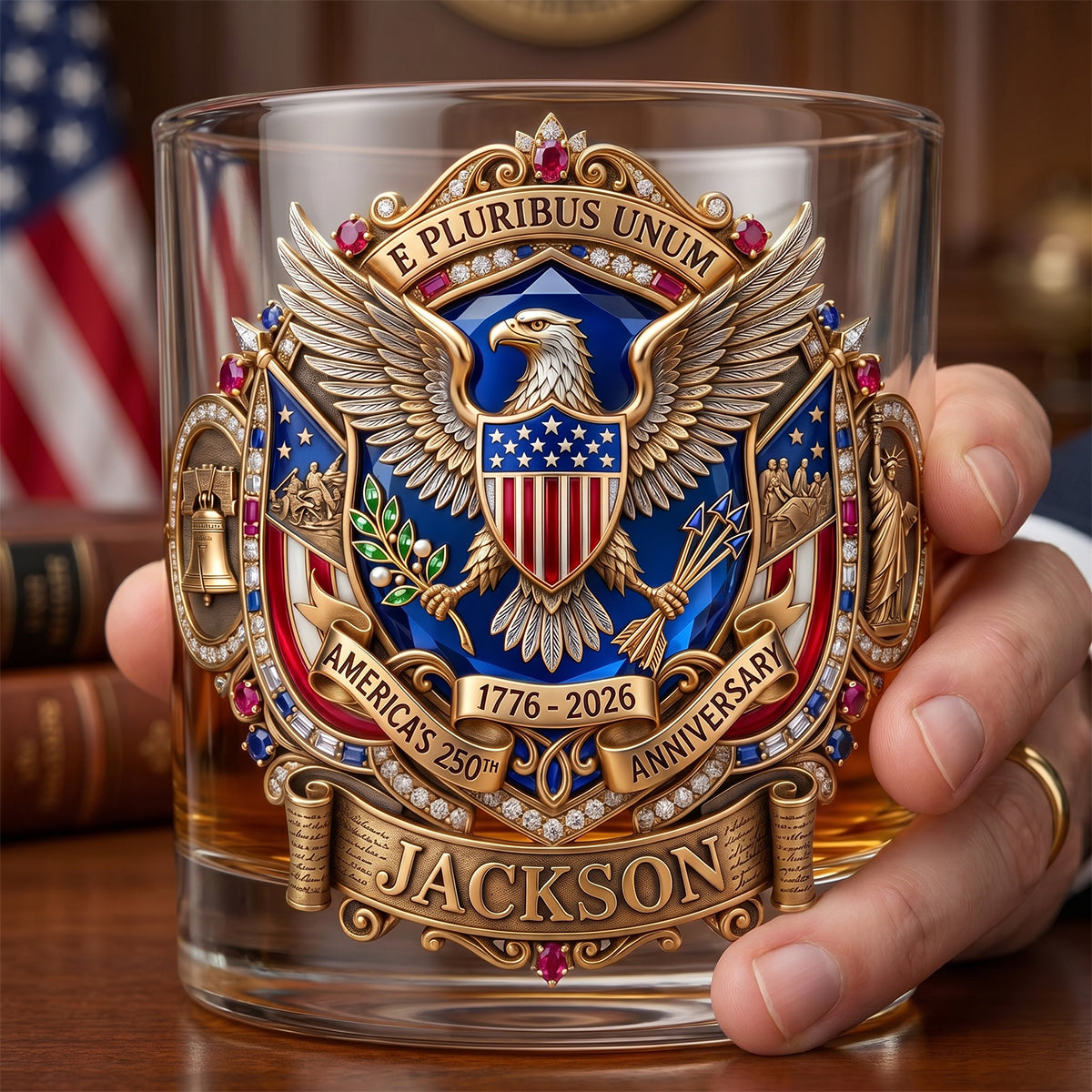 Celebrate 250 Years of Pride with Customization - Round Glass for Personal Anniversaries