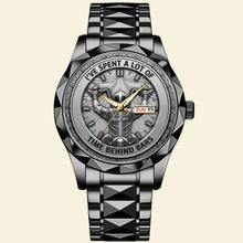 Load image into Gallery viewer, I've Spent a Lot of Time Behind Bars - Personalized Men's Stainless Steel Watch for Motorcycle Enthusiasts Men's Watch PopCulturePrints
