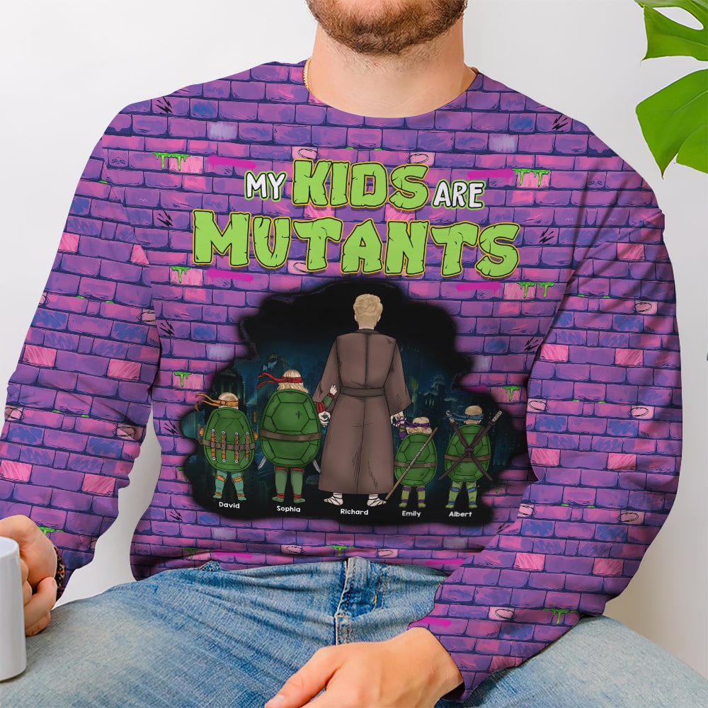 Customizable 'My Kids Are Mutants' Dad 3D Shirt