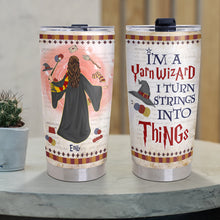 Load image into Gallery viewer, Yarn Wizard Personalized Tumbler - Magic Knitting Enthusiast Gift
