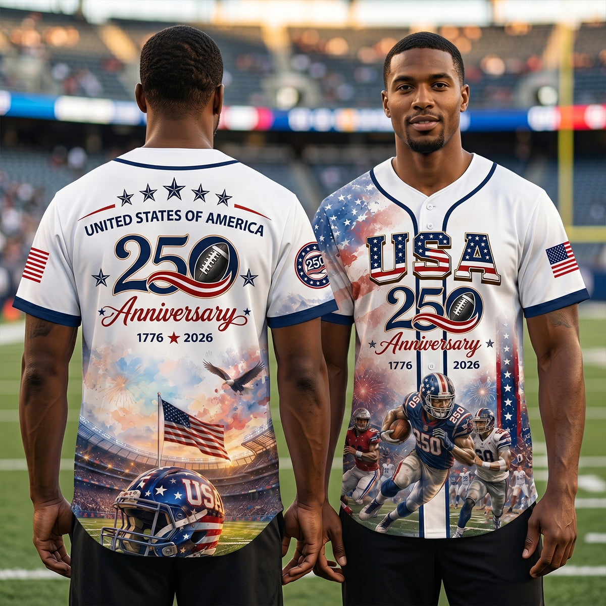 Celebrate America: Customizable Football Jersey - Perfect Gift for Football Fans